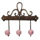 Solid Pink Ceramic Iron Hooks